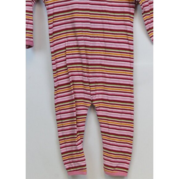 Hanna Andersson Toddler Sz 90 US 3 Striped Button up One Piece Sleeper Outfit - Picture 6 of 7